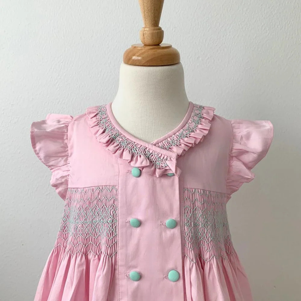 NWT Pretty Girls Smocked Dress Spanish Style Birthday Party Princess Boutique 5T - Picture 5 of 8